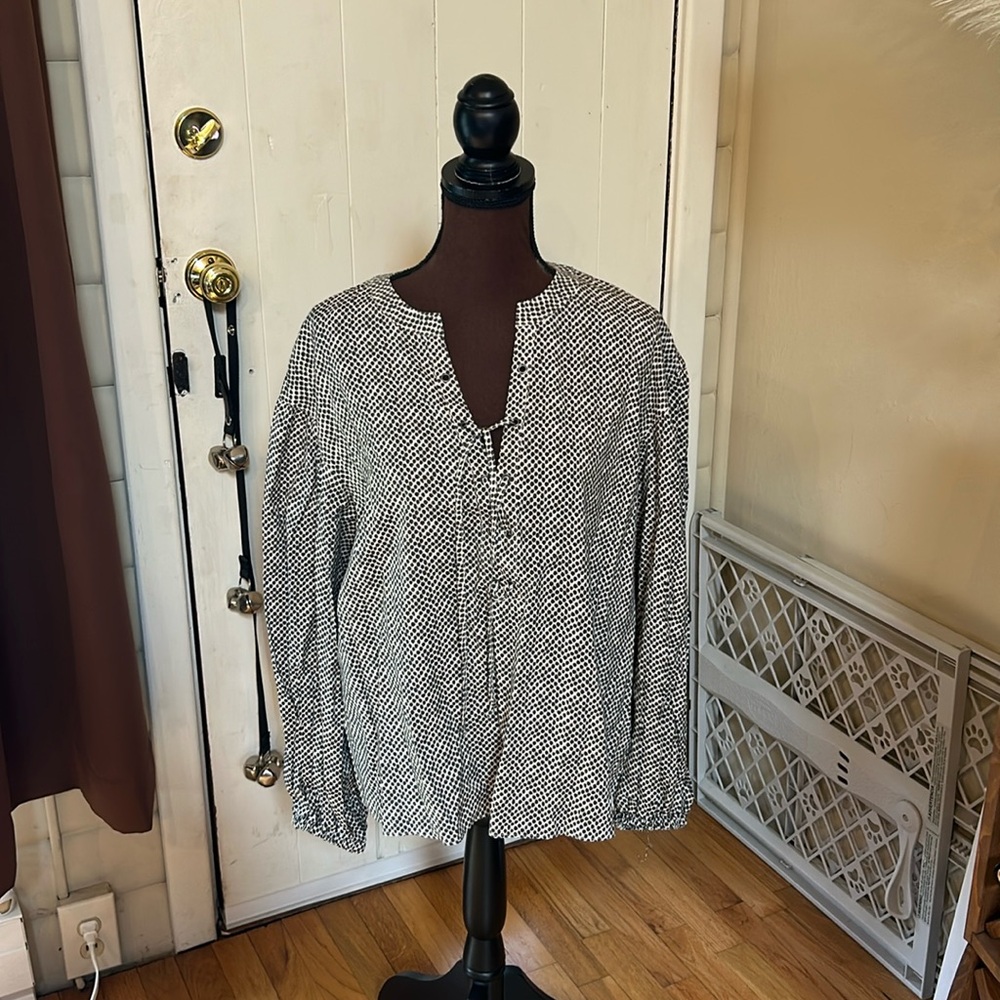 Worthington Animal Dot print blouse